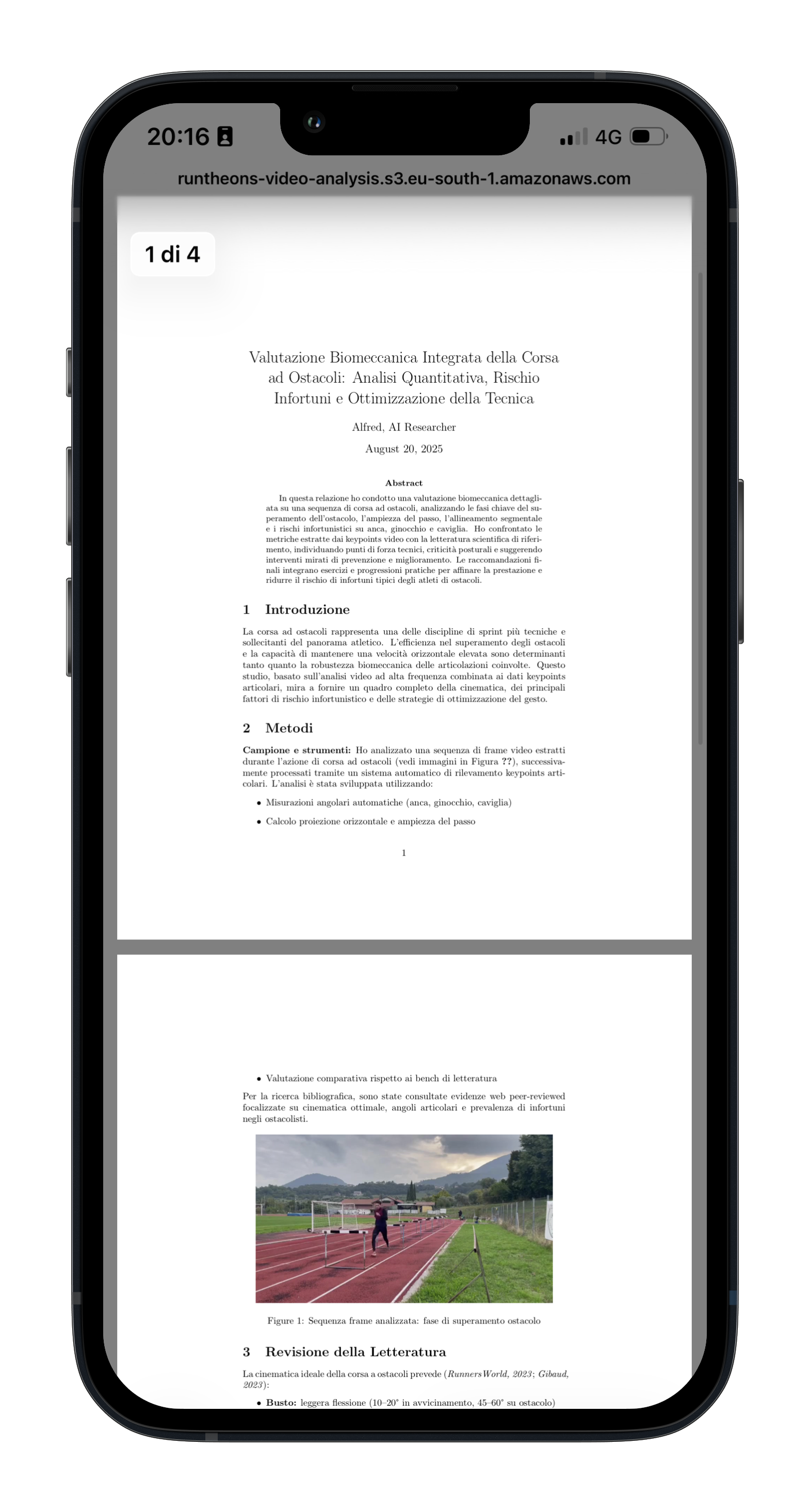 Analisi Video Biomeccanica